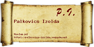 Palkovics Izolda névjegykártya