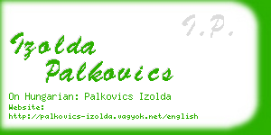 izolda palkovics business card